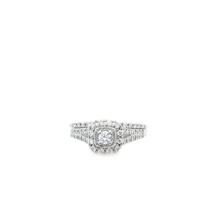14K White Gold Diamond Bridal Ring 0.33ct | Luby Diamond Collection | Luby 
