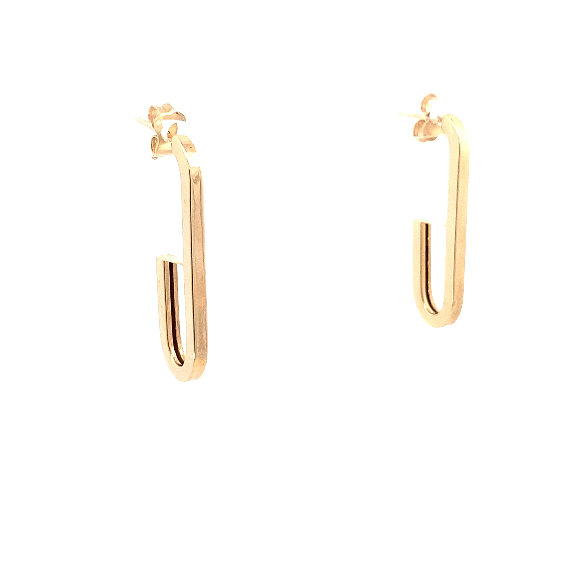 14K Gold Paper Clip Earrings | Luby Gold Collection | Luby 