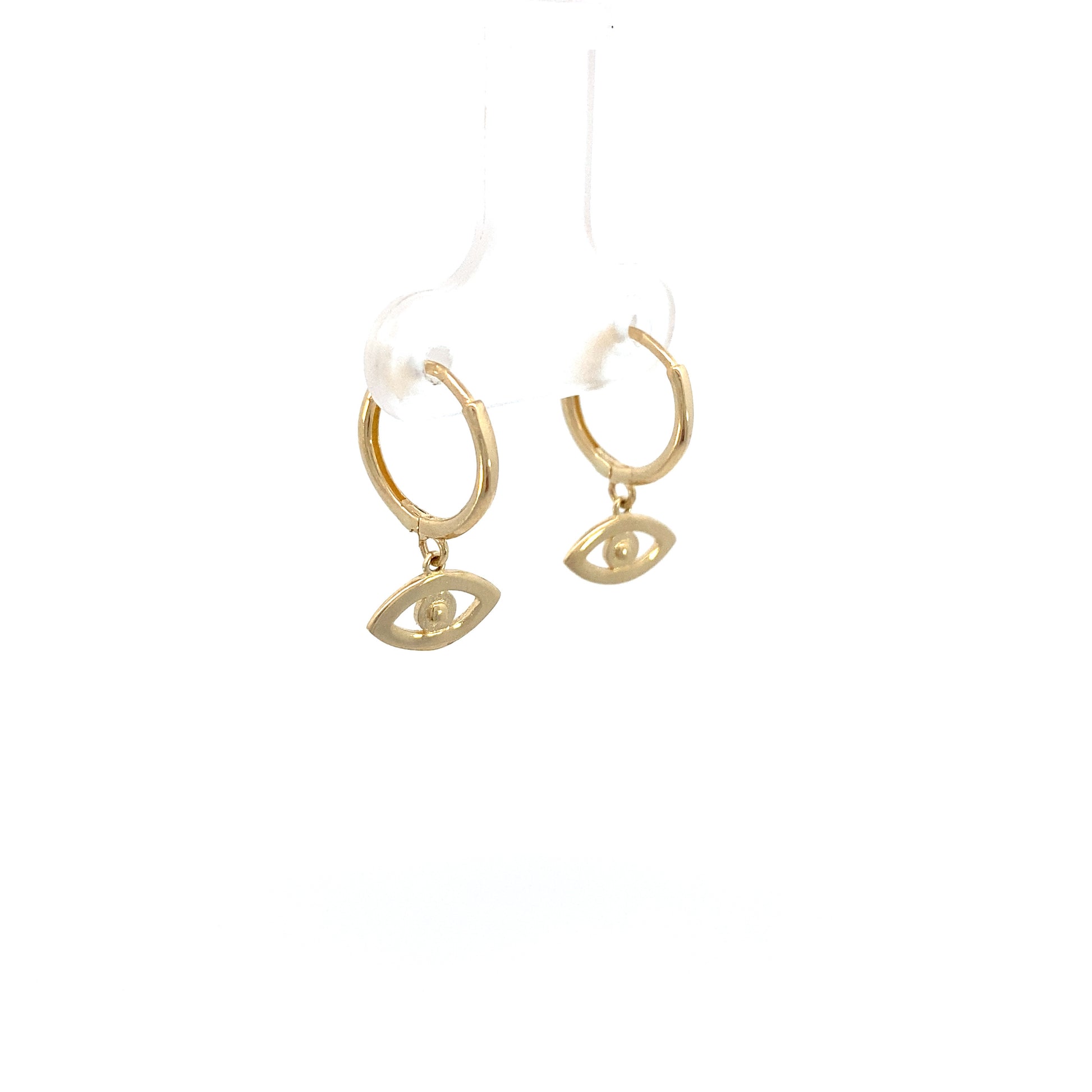 14K Gold Evil Eye Hoops Earrings | Luby Gold Collection | Luby 