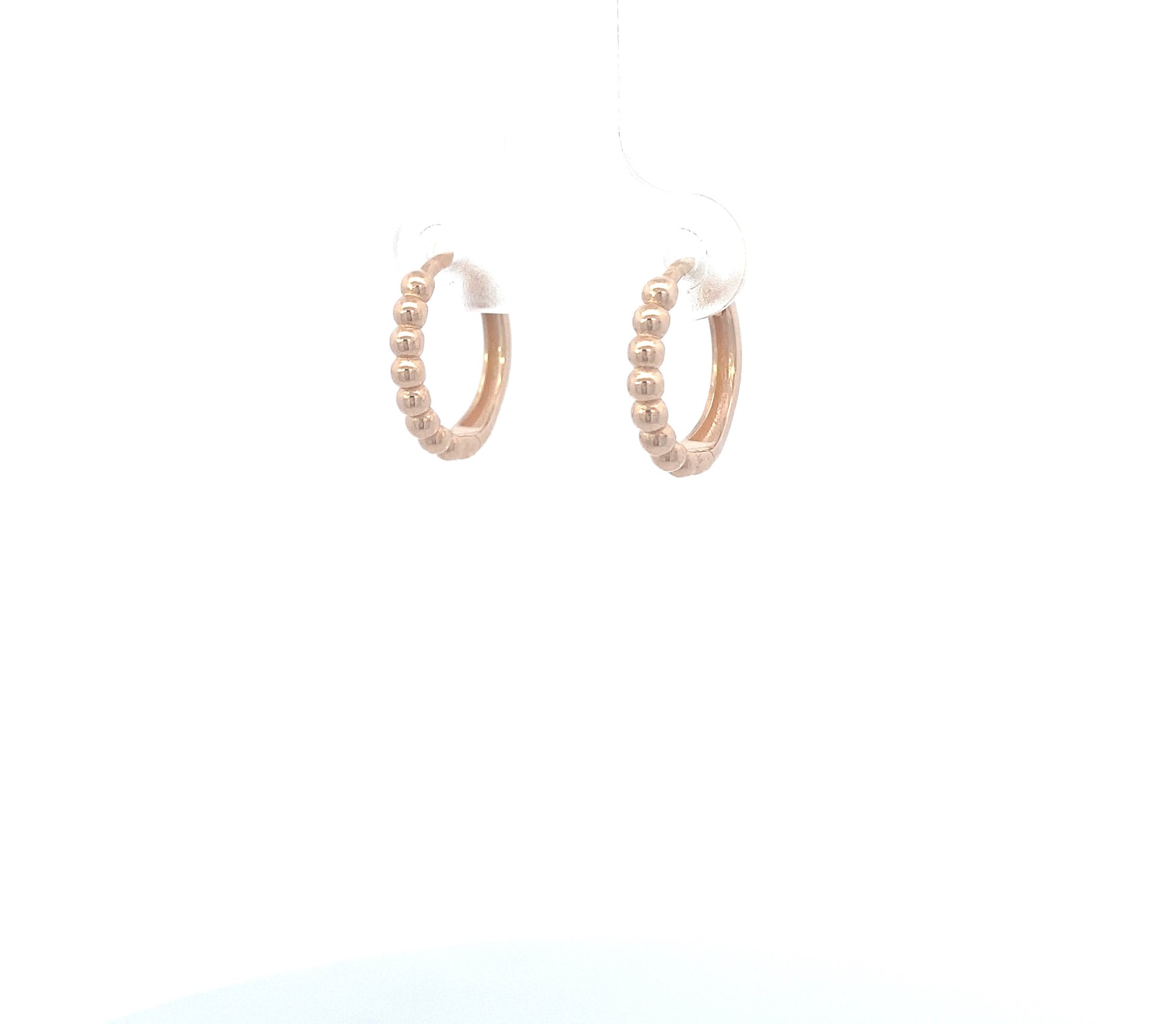 14K Rose Gold Dots Hoops | Luby Gold Collection | Luby 