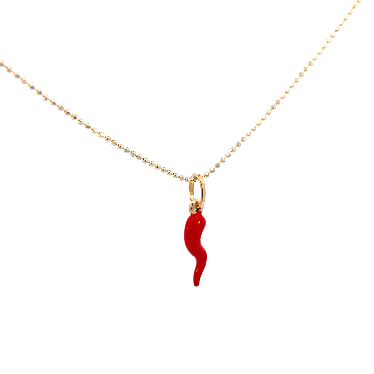 14K Gold Red Horn Pendant | Luby Gold Collection | Luby 