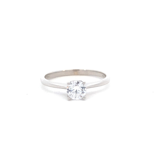 14K White Gold Majestic Solitaire Ring | Luby Gold Collection | Luby 