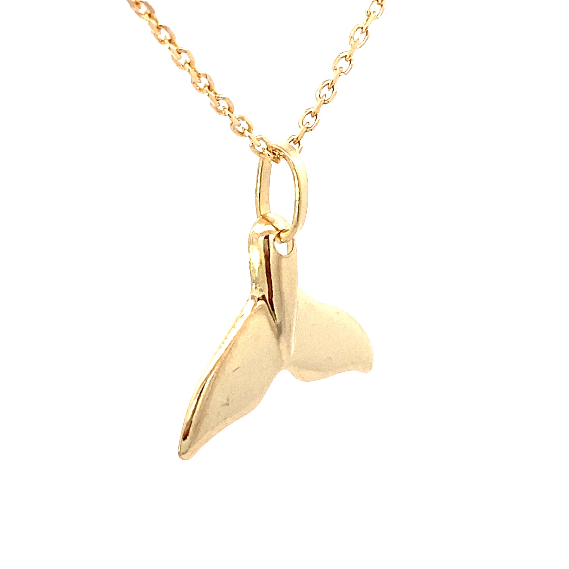 14K Gold Whale Tail Pendant | Luby Gold Collection | Luby 