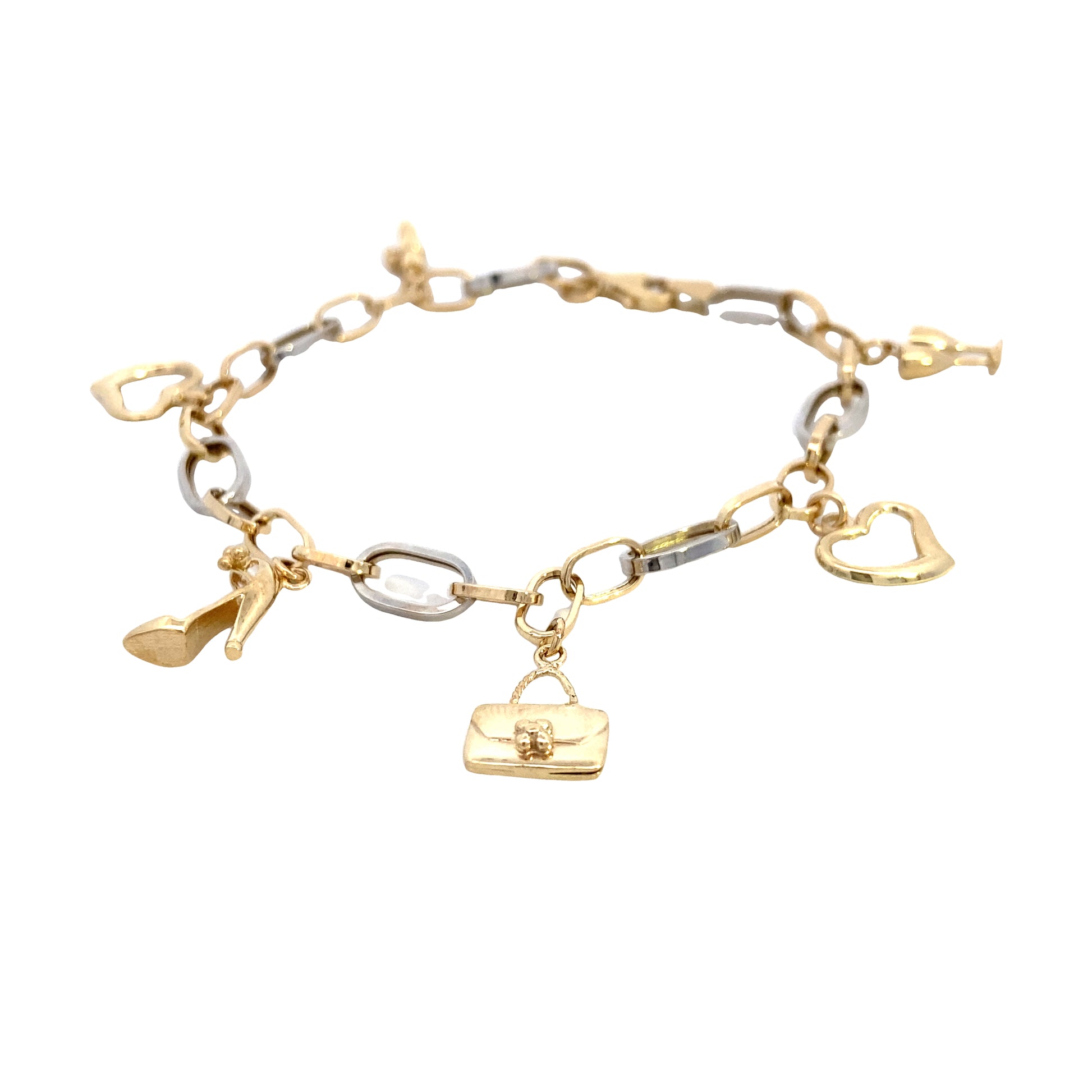 14K Gold Girly Charm Bracelet | Luby Gold Collection | Luby 