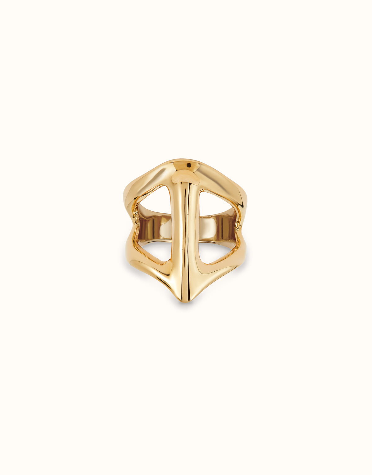 Anillo bañado en oro 18K con forma de MANTARRAYA | Uno de 50 | Luby 
