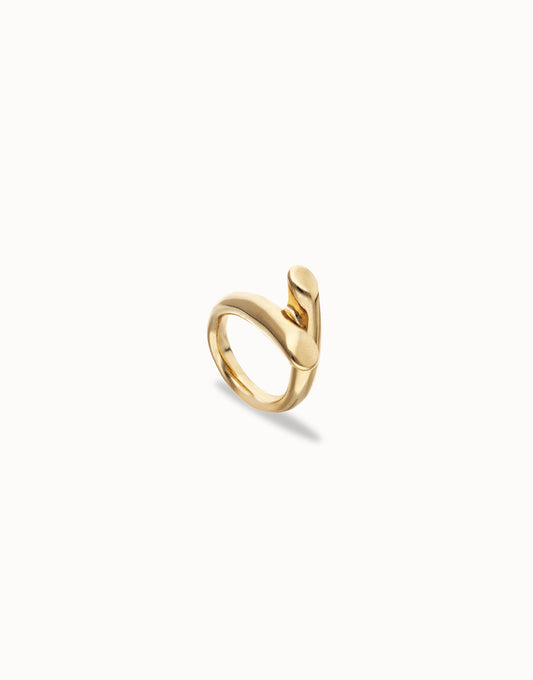 Ring with two intertwined organic shapes | Uno de 50 | Luby 