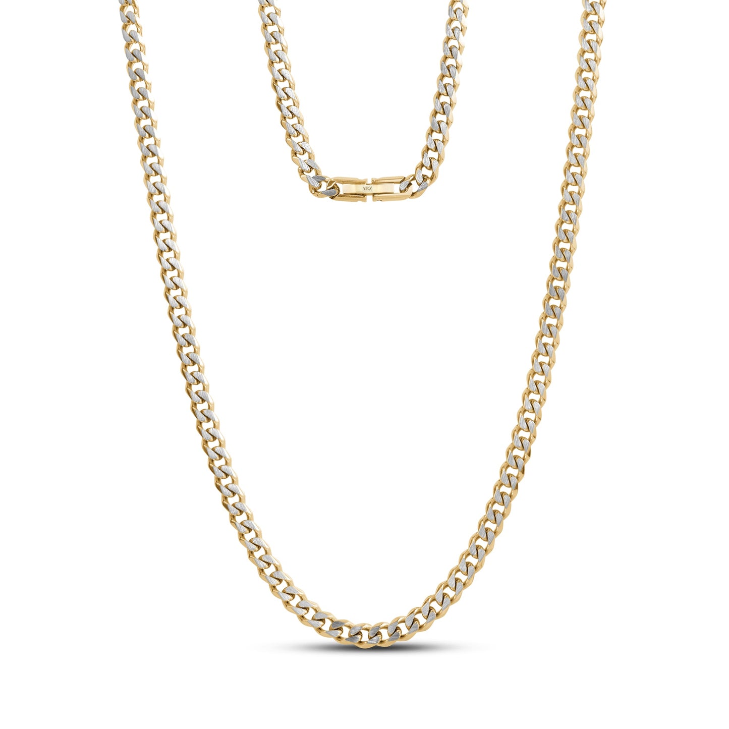 Cuban Link Necklace Gold and Steel