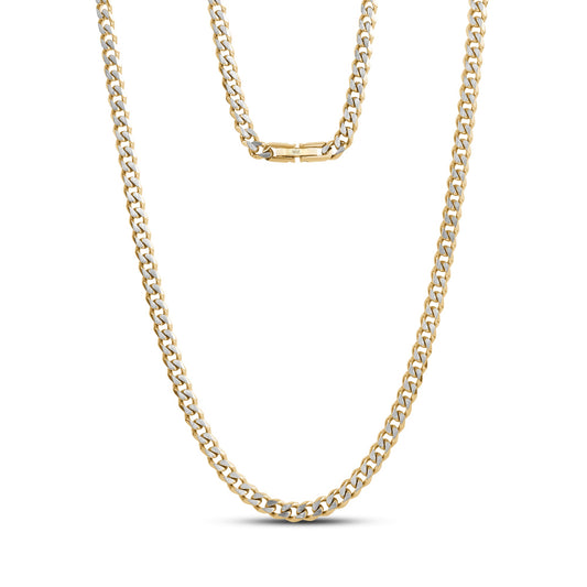 Cuban Link Necklace Gold and Steel