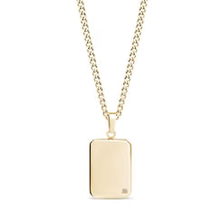 HIGH POLISHED LAB DIAMOND DOG TAG | ARZ Steel | Luby 