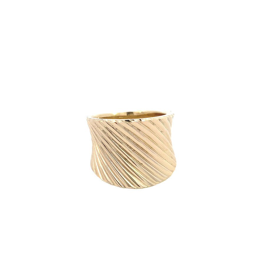 14k Gold Shine Lines Ring