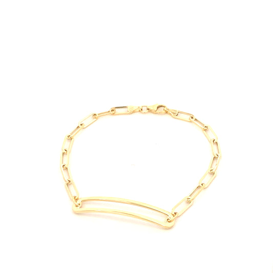 14K Gold Big Paperclip Bracelet | Luby Gold Collection | Luby 