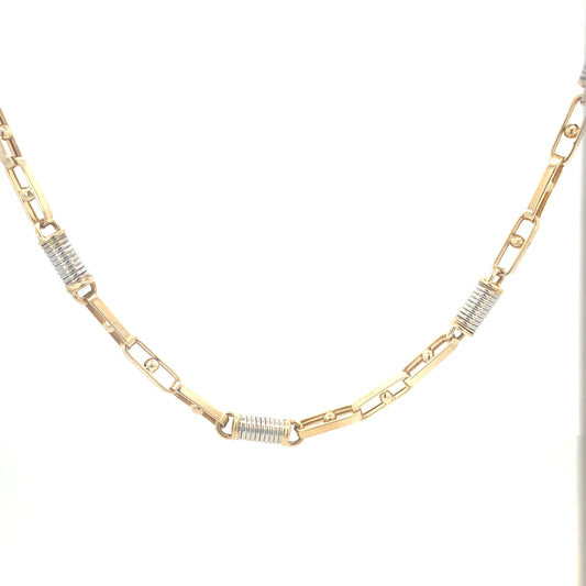 14K Gold Cilinder Link 2/t Chain | Luby Gold Collection | Luby 