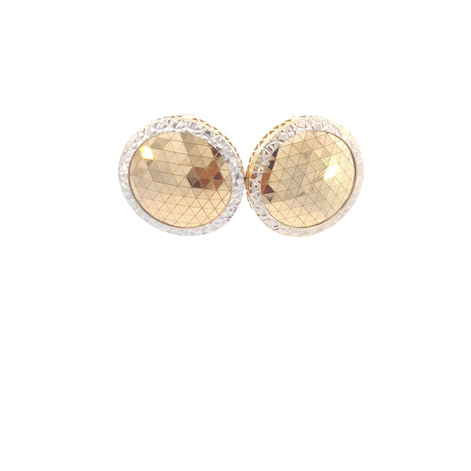 14K Gold 2/T Button Earrings | Luby Gold Collection | Luby 