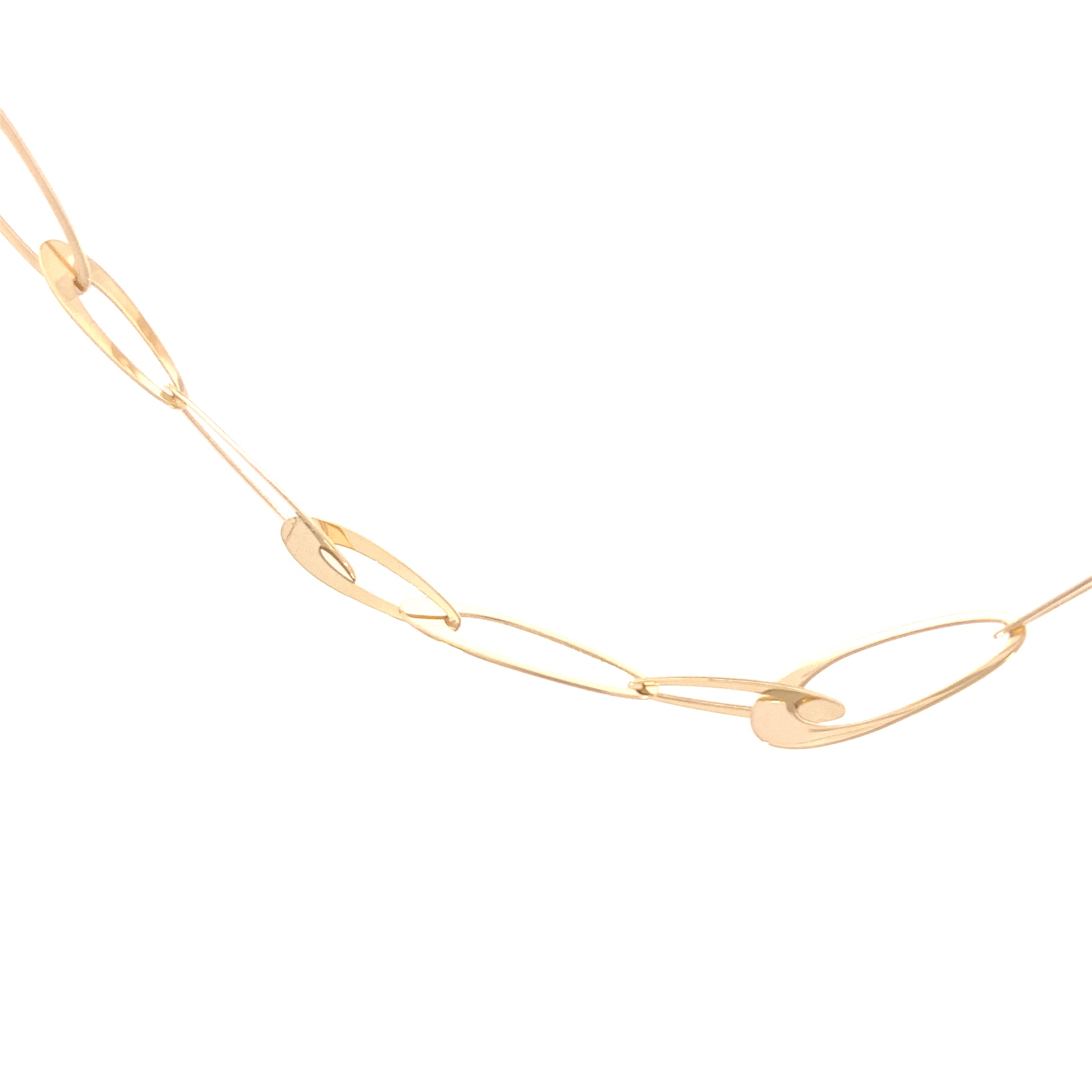 14K Gold Fancy Oval Link Neck | Luby Gold Collection | Luby 