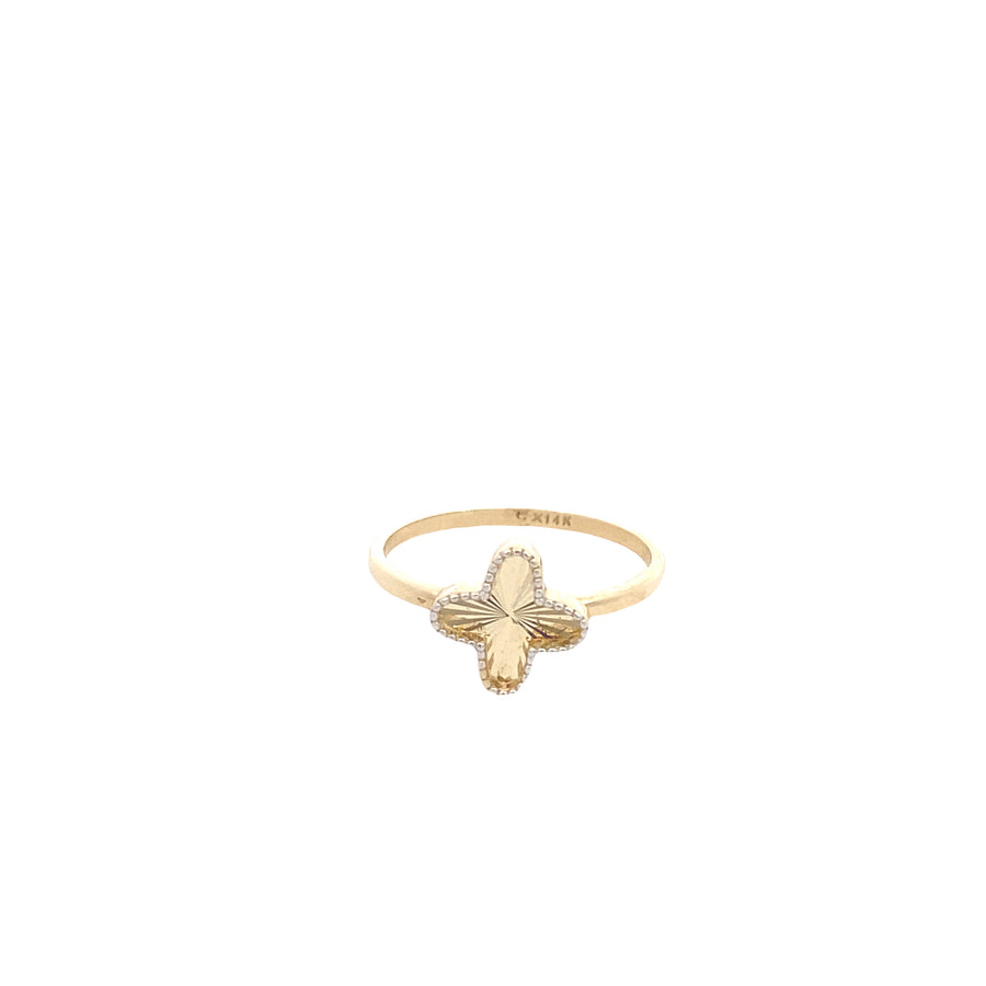 14K Gold Flower Ring
