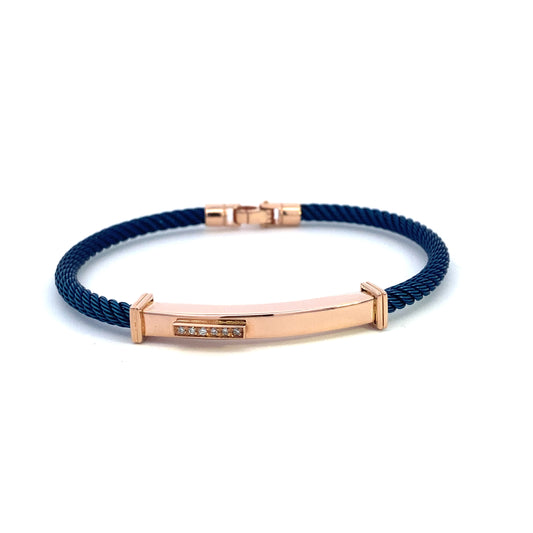 Natural steel Bracelet with 18K Gold | BORSARI | Luby 