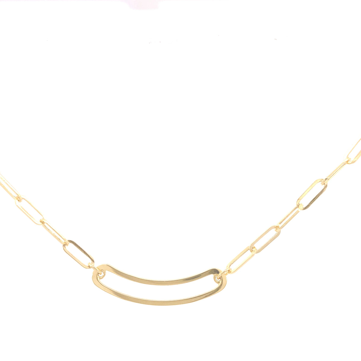 14K Gold Big Paperclip Link Necklace | Luby Gold Collection | Luby 