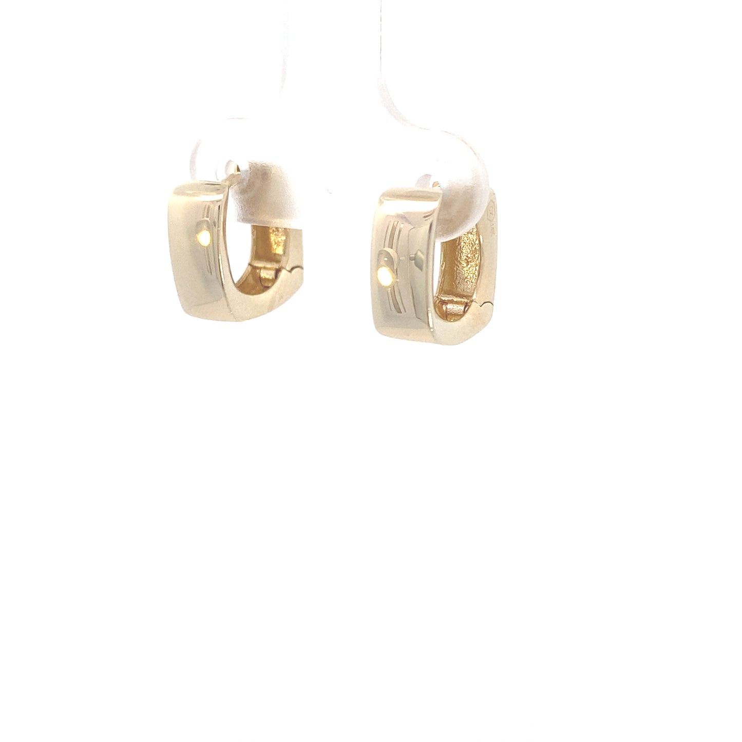 14K Gold Square Hoops | Luby Gold Collection | Luby 