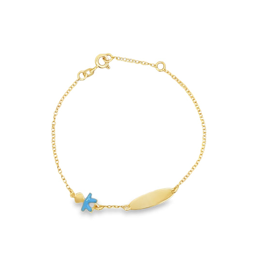 14k Gold Baby Boy Bracelet