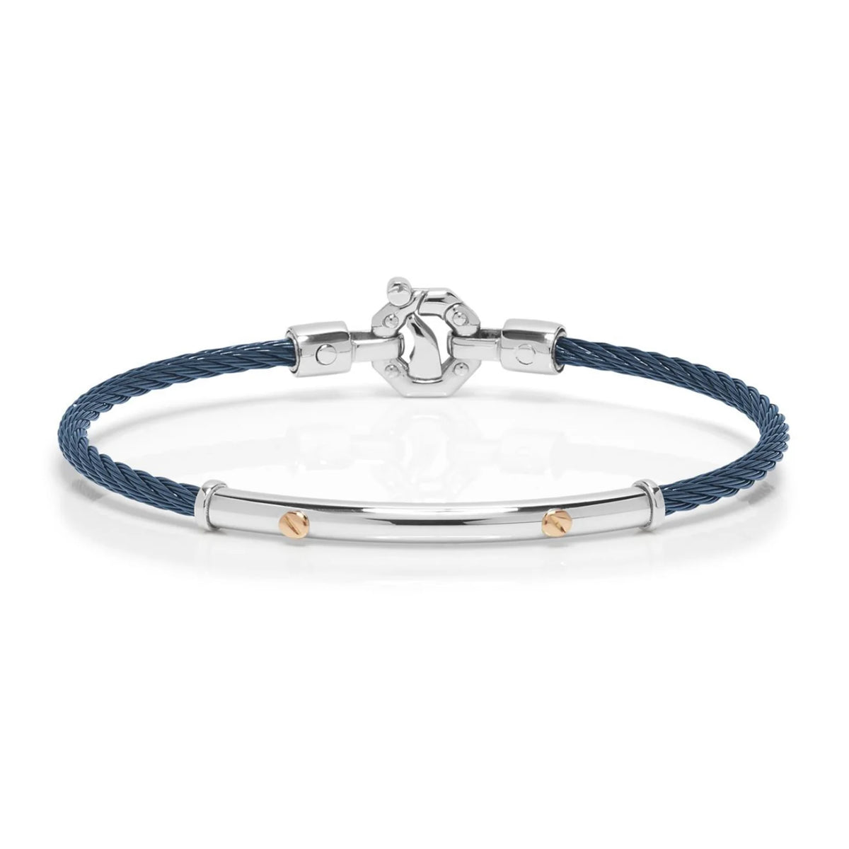 Baraka Stainless steel bracelet and rose gold. White diamond in the clasp. | Baraka | Luby 