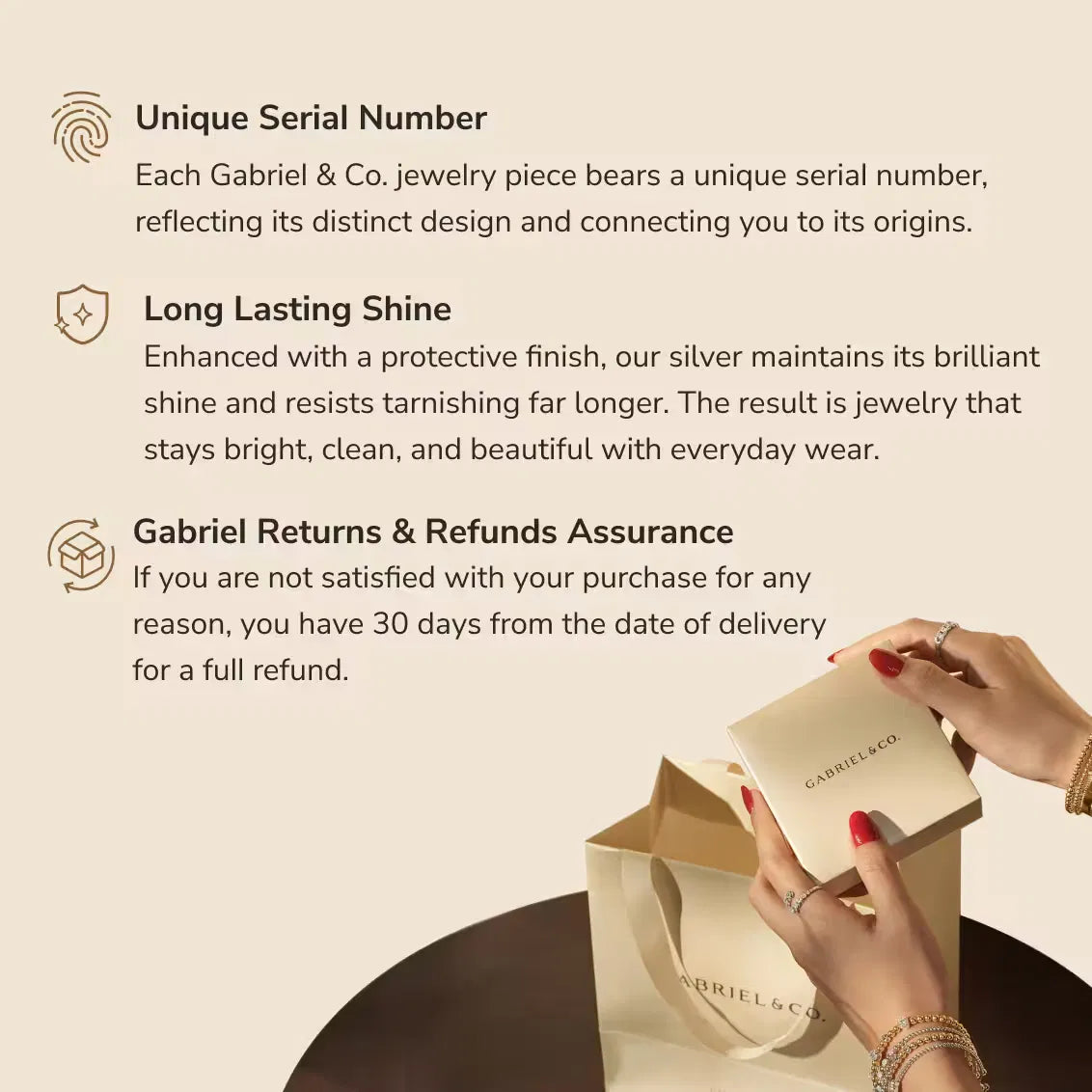 925 Sterling Silver Chain Bracelet | Gabriel & Co. | Luby 