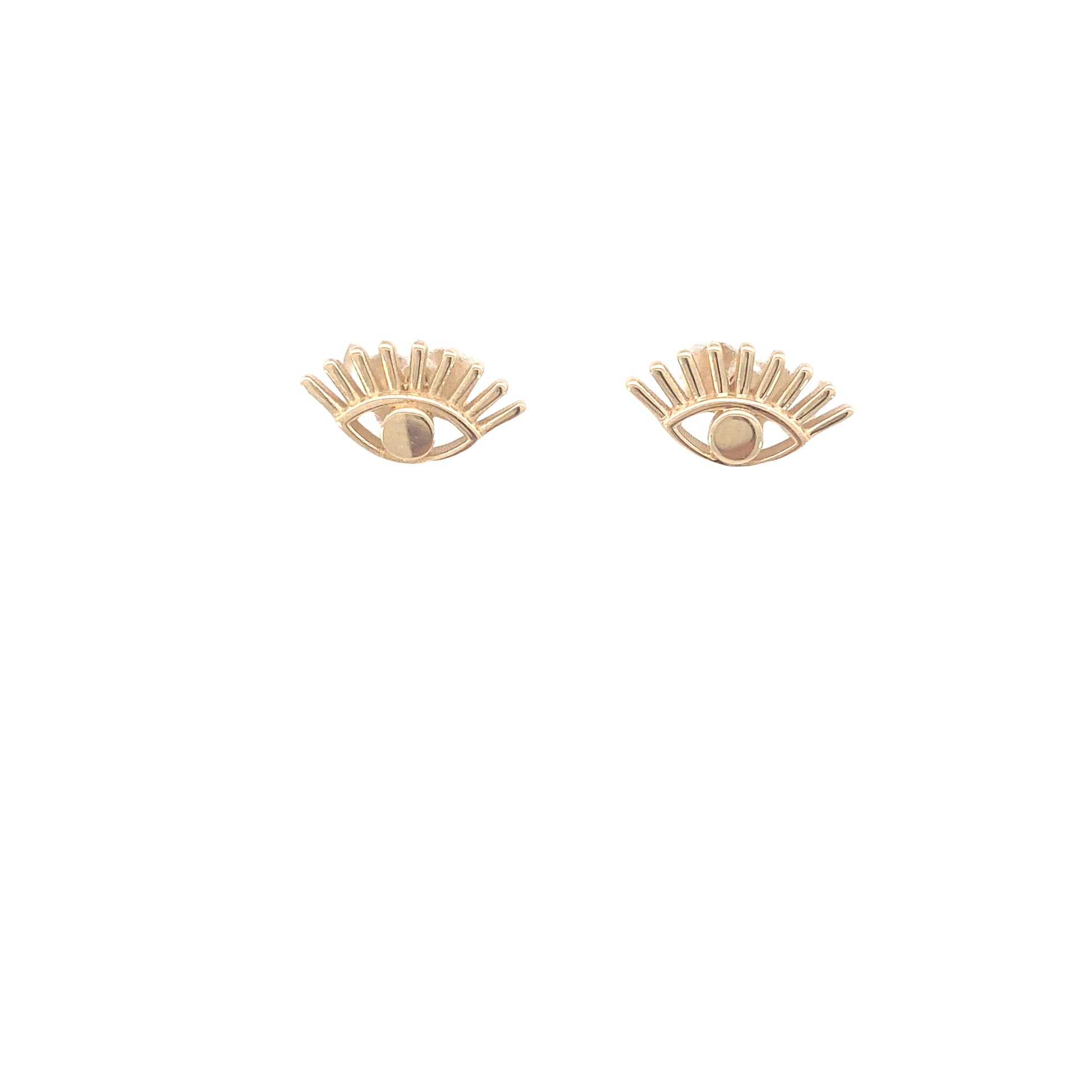 14k Gold Eye Stud Earrings | Luby Gold Collection | Luby 