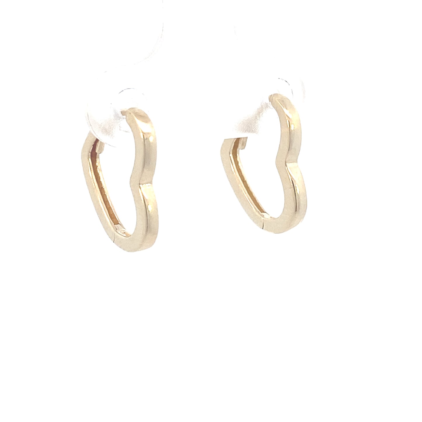 14K Gold Heart Shape Hoops | Luby Gold Collection | Luby 