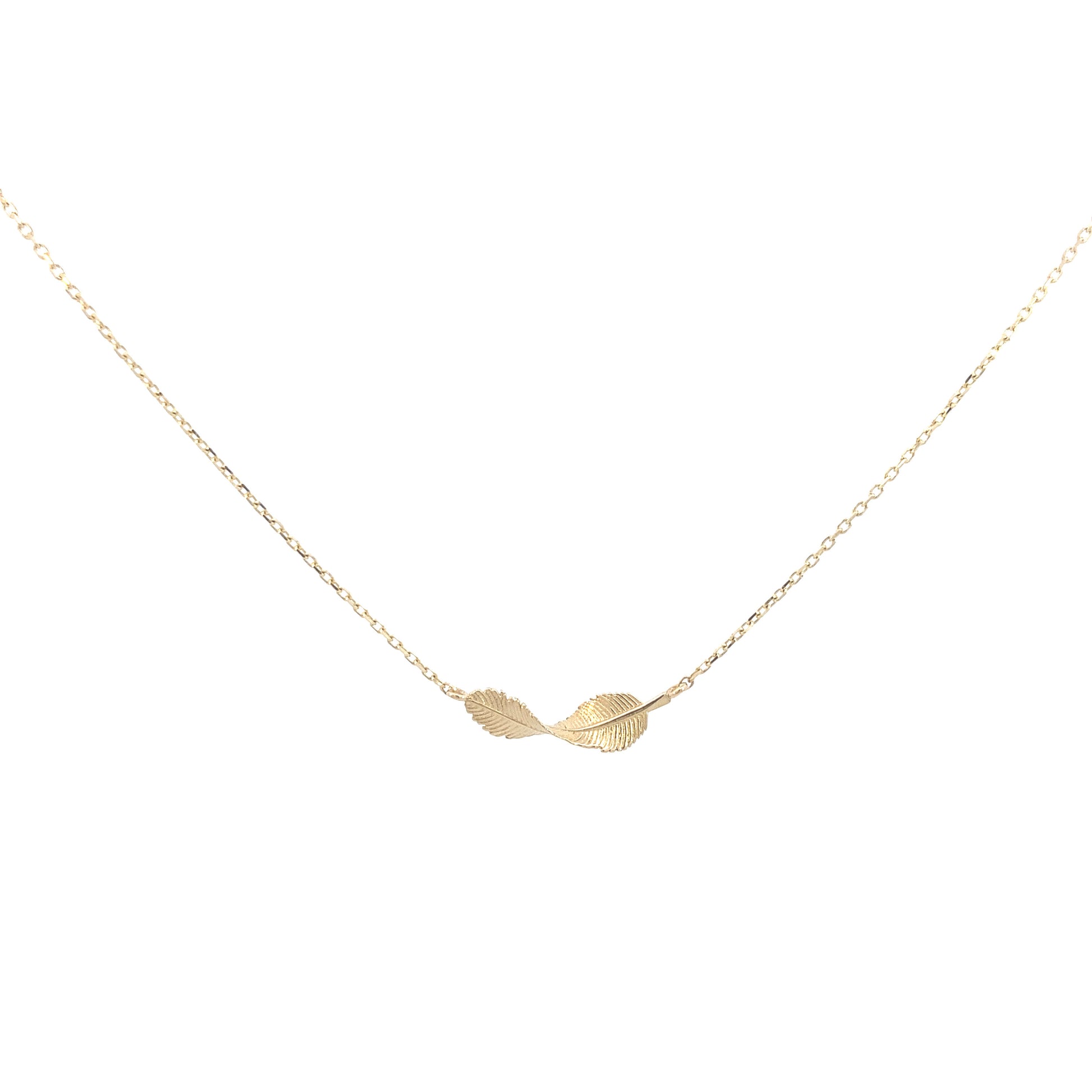 14K Gold Feather Necklace | Luby Gold Collection | Luby 