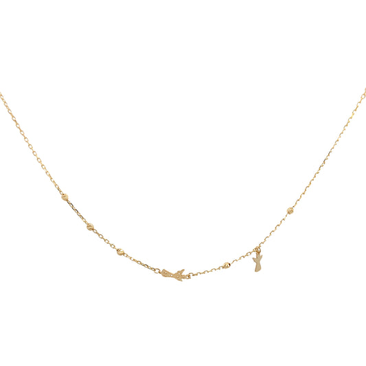 14K Gold Necklace with Angel Shape | Luby Gold Collection | Luby 