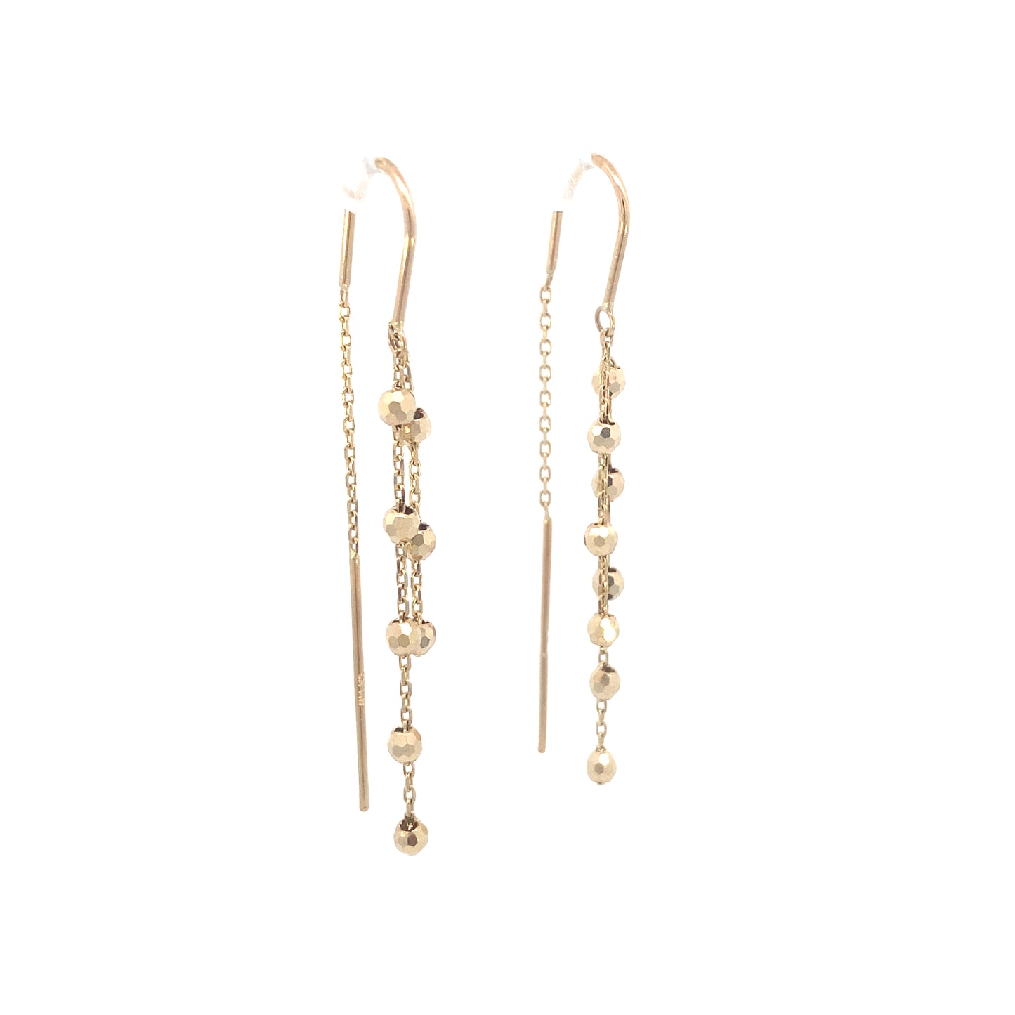 14K Gold Long Dots Earrings | Luby Gold Collection | Luby 