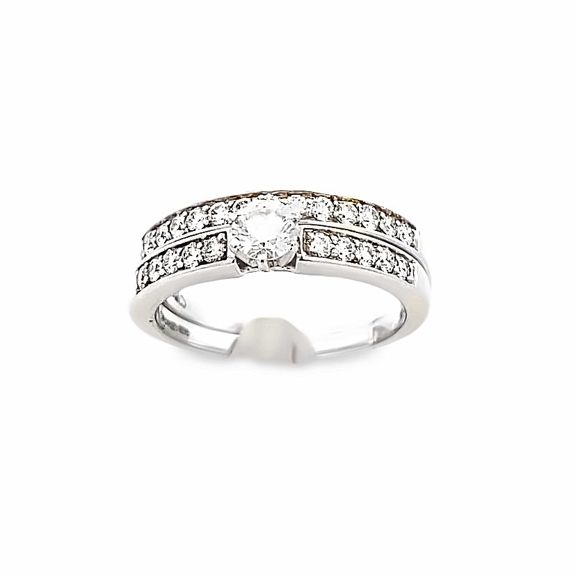 18k White Gold 0.75cts Cupid Cut Diamonds Wedding Ring Set | Luby Diamond Collection | Luby 