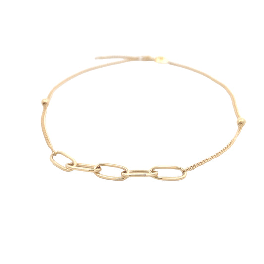 14K Gold Link Chain Anklet Bracelet | Luby Gold Collection | Luby 