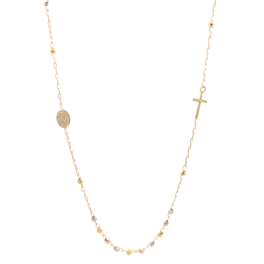 14K Gold 3/C Rosary Necklace | Luby Gold Collection | Luby 