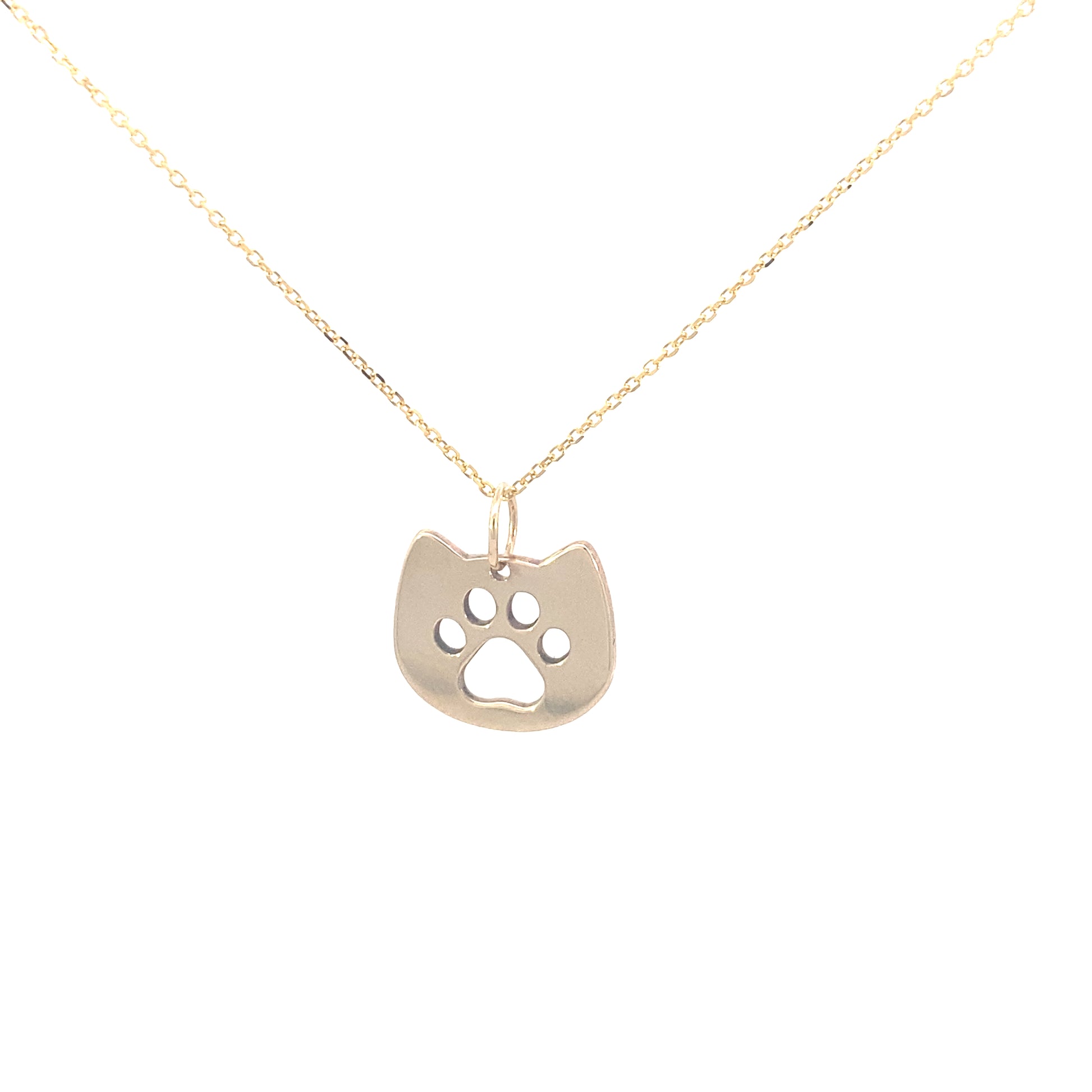 14K Gold Custom Cat Paw Print Pendant | Luby Gold Collection | Luby 