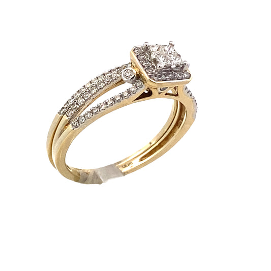 14K Gold Diamond Bridal Ring 0.46ct | Luby Diamond Collection | Luby 