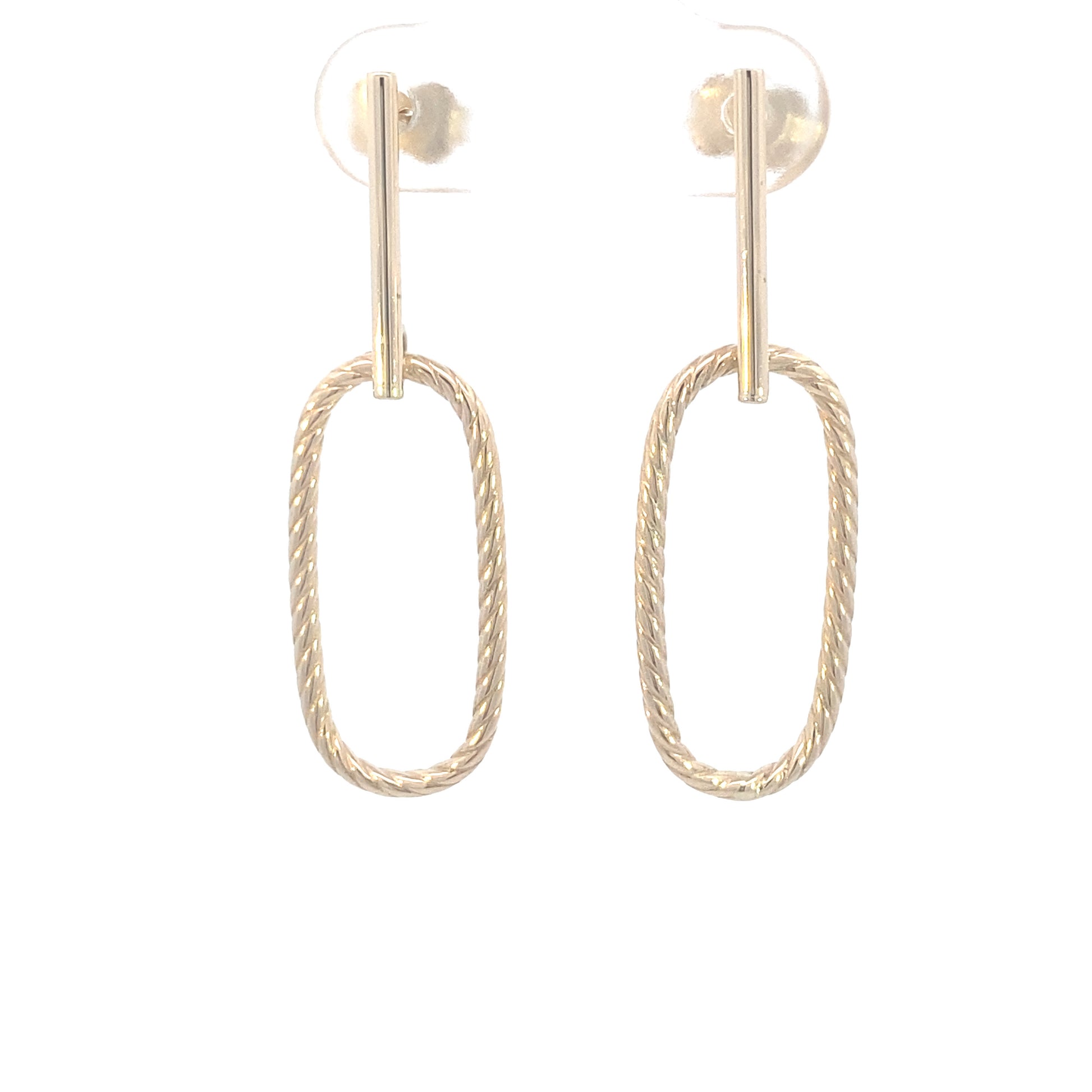 14K Gold Twist Long Earrings | Luby Gold Collection | Luby 