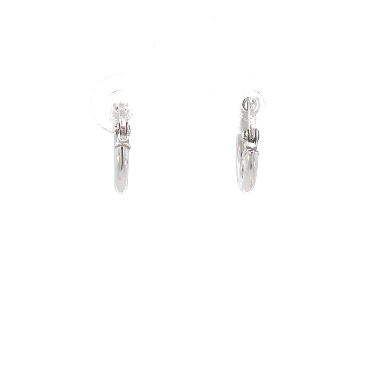 14K White Gold Small Hoops | Luby Gold Collection | Luby 