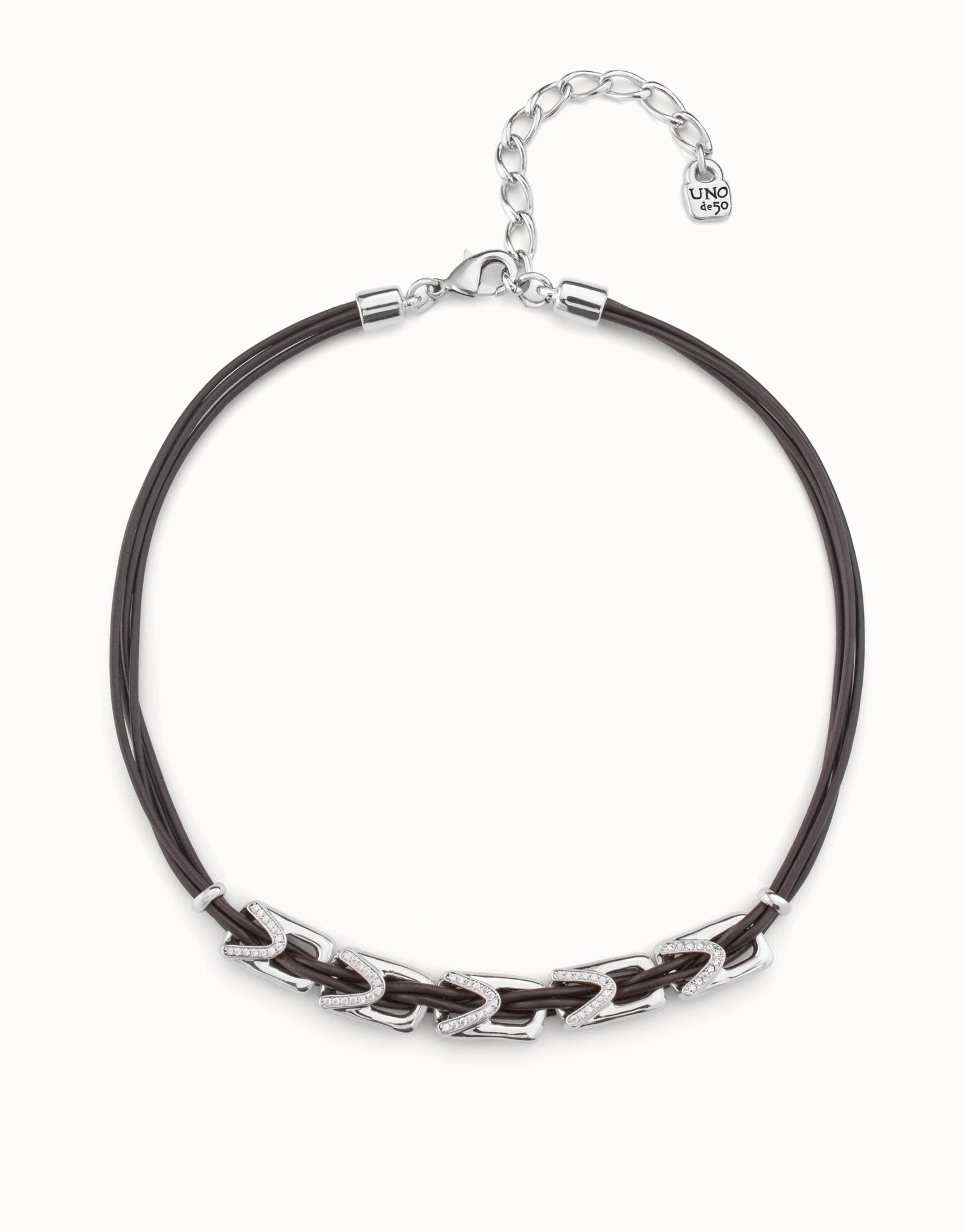 Daring topaz Leather Necklace | Uno de 50 | Luby 