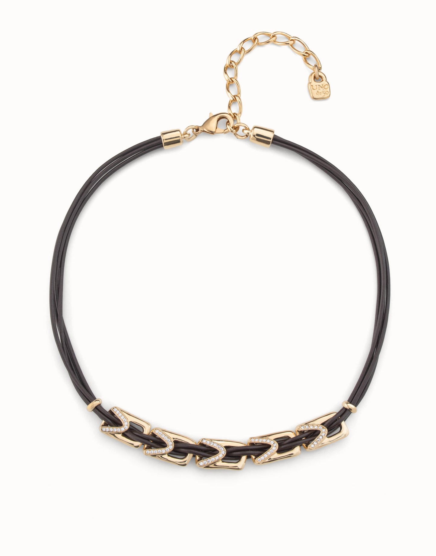 Daring topaz Leather Necklace | Uno de 50 | Luby 