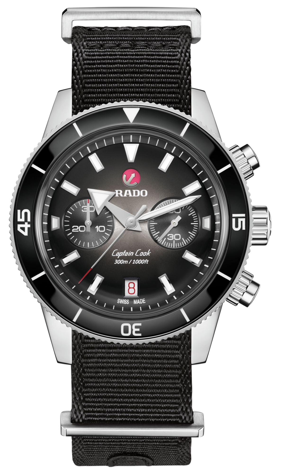 Captain Cook Automatic Black Chronograph | Rado | Luby 