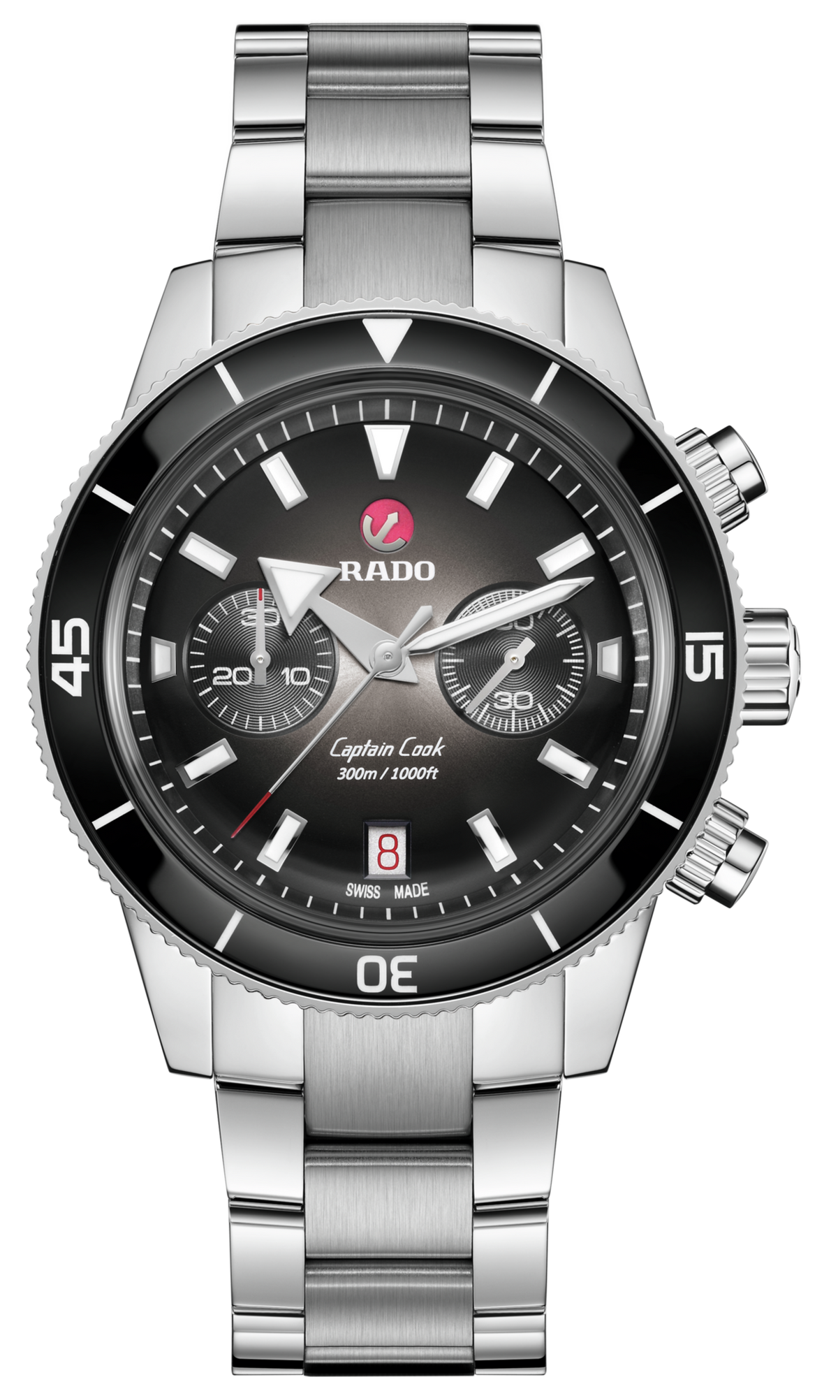 Captain Cook Automatic Black Chronograph | Rado | Luby 