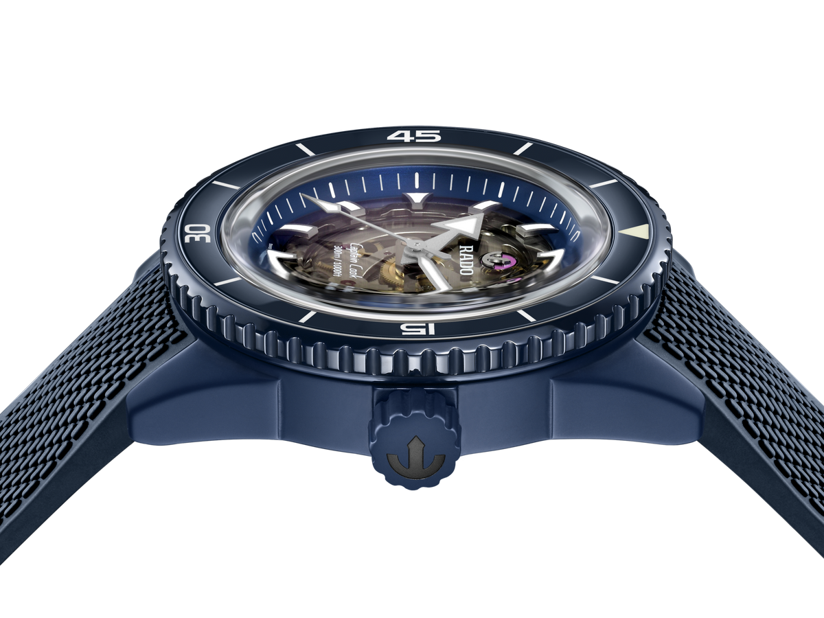 Captain Cook High-Tech Ceramic Blue Skeleton | Rado | Luby 
