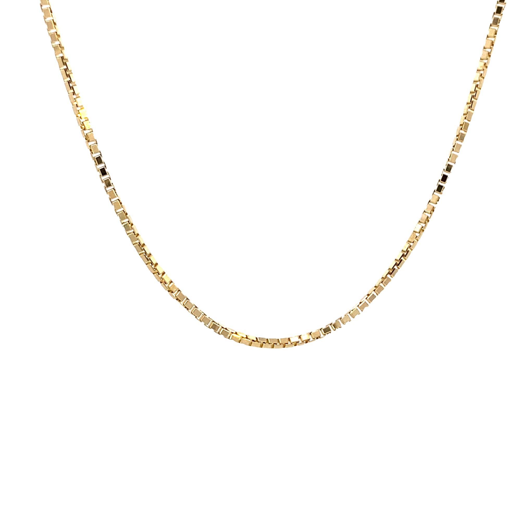 14K Gold Solid Box Chain | Luby Gold Collection | Luby 
