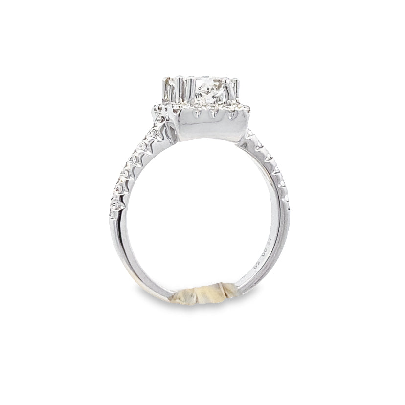 14k Diamond Princess Cut White Gold Engagement Ring | Luby Diamond Collection | Luby 