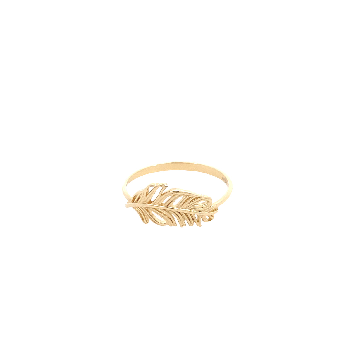 14K Gold Feather  Ring | Luby Gold Collection | Luby 
