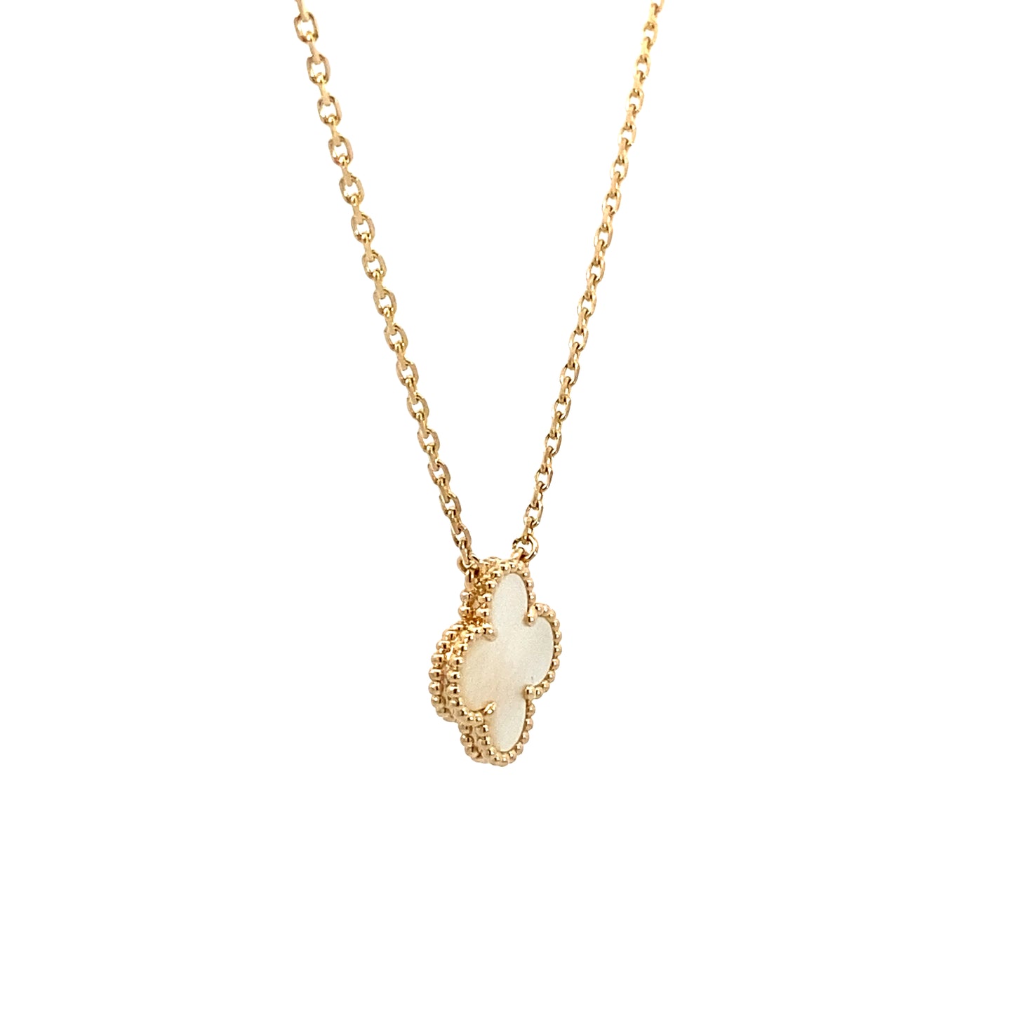 18K Gold Flower Dots with Mother Pearl Necklace | Luby Gold Collection | Luby 