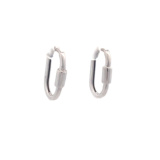 14K White Gold Link Earrings | Luby Gold Collection | Luby 