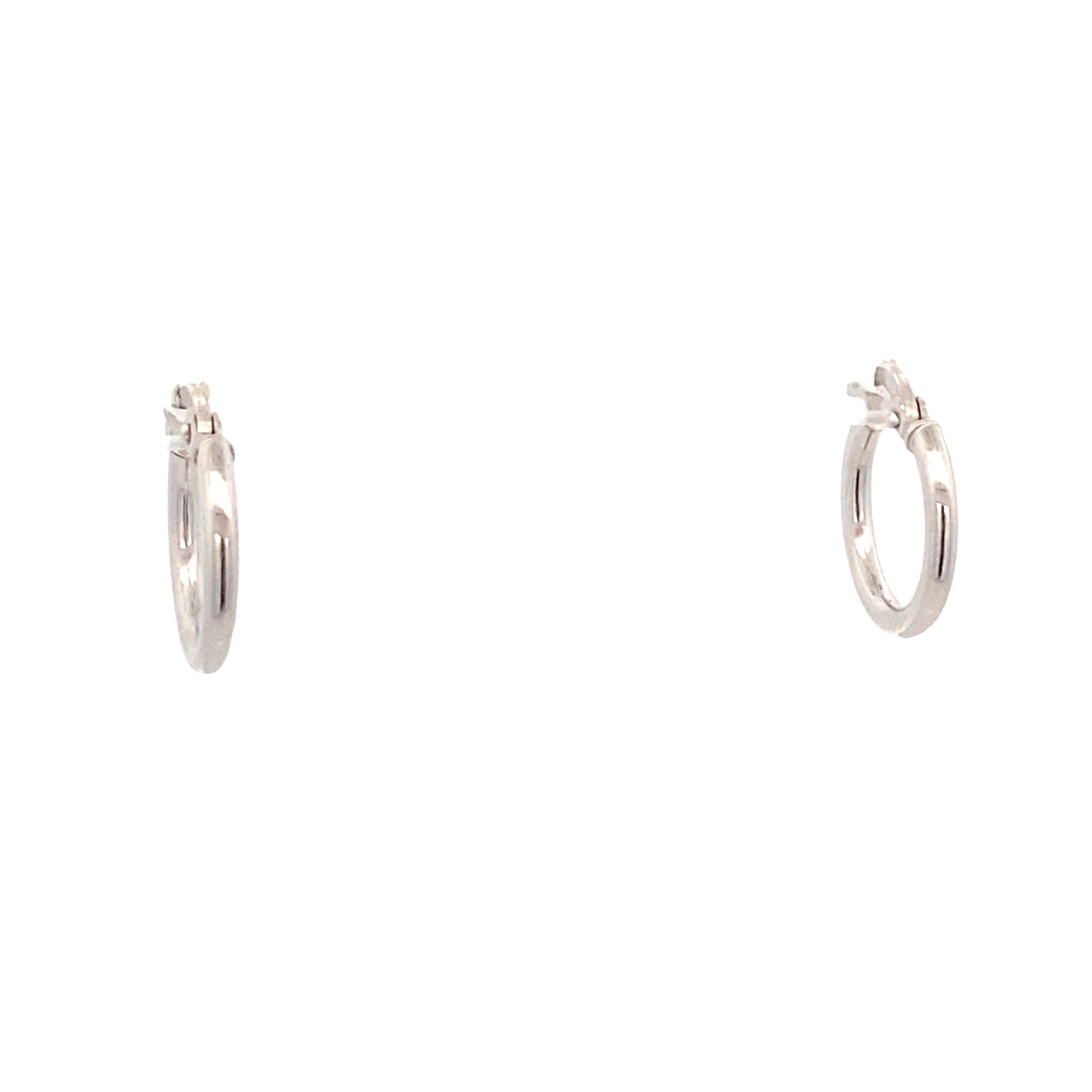 14K White Gold Hoops Earrings | Luby Gold Collection | Luby 