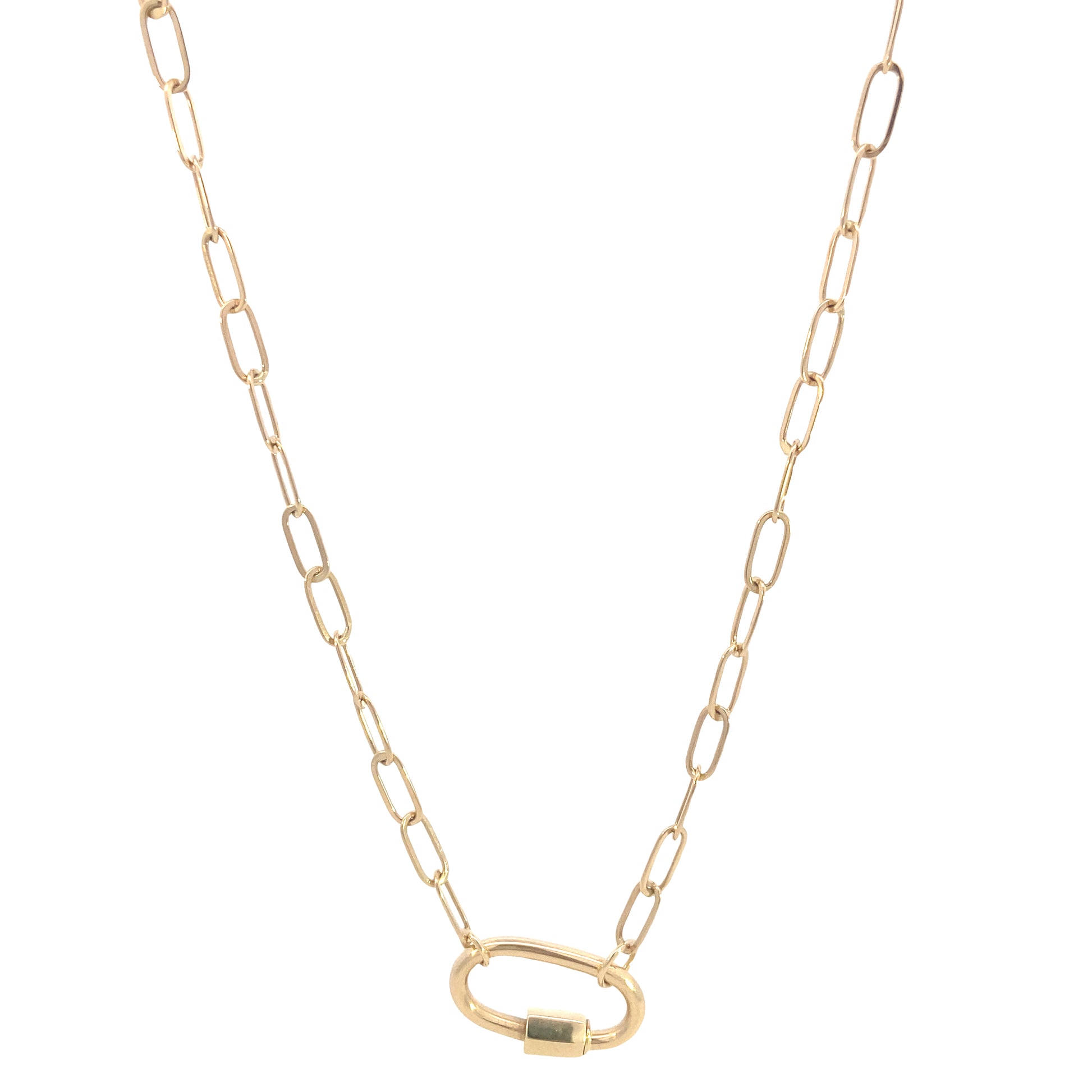 14K Gold Paper Clip Link Necklace | Luby Gold Collection | Luby 