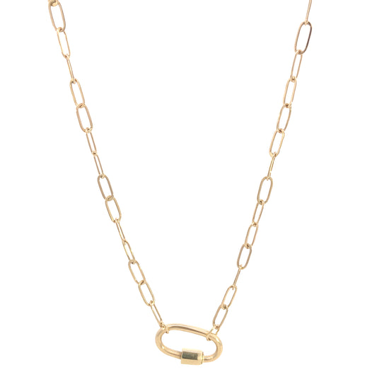 14K Gold Paper Clip Link Necklace | Luby Gold Collection | Luby 